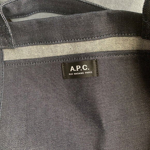 A.P.C.Daniela Denim Shopping Tote Bag New! - Picture 3 of 12